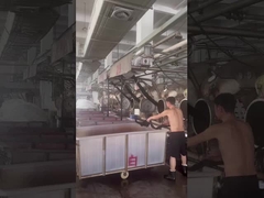 जियारुई टेक्सटाइल कंपनी के अपने कपड़े कारखाने की उत्पादन प्रक्रिया का ऑनसाइट फिल्मांकन